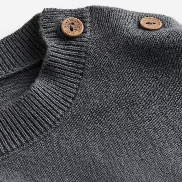 🆕 h&m hm 100% cotton sweater winter bear + penguin sz 12-18 month toddler baby - Picture 2 of 7